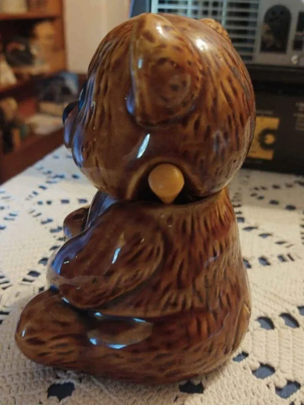 Vintage Ceramic Bear Honey Pot Jar 5.5